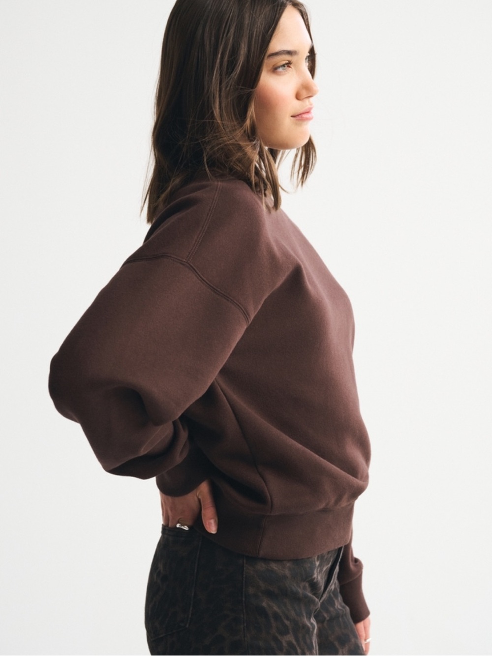 sunday mockneck crew sweatshirt - Picture 5 of 12